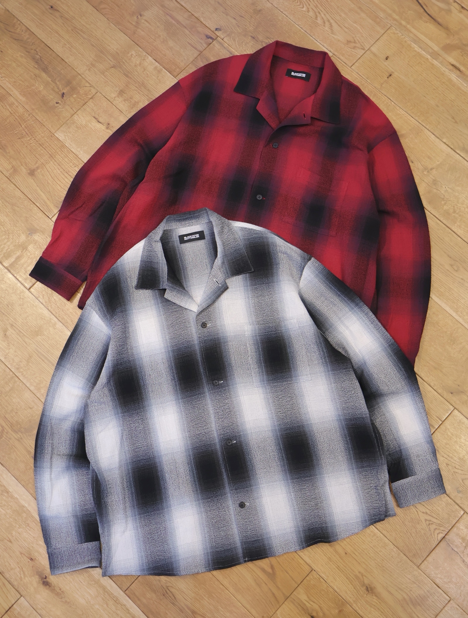 ROTTWEILER　　　「R9 CHAMPION CHECK SHIRT」 　オープンカラー チェックシャツ