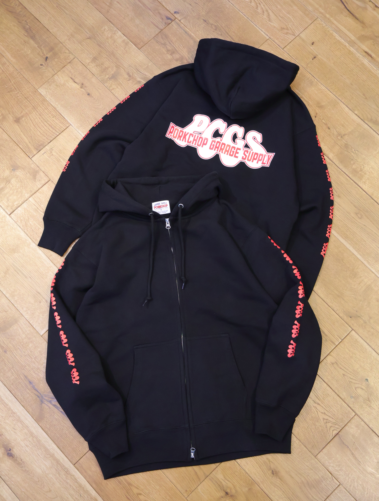 PORKCHOP GARAGE SUPPLY　「PP LOGO ZIP UP HOODIE」  スウェットジップアップフーディー