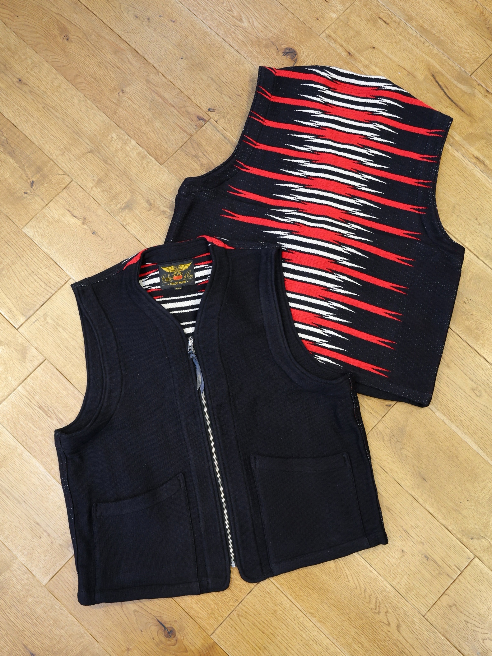 CALEE　「NATIVE BLANKET VEST」　ジャガードベスト