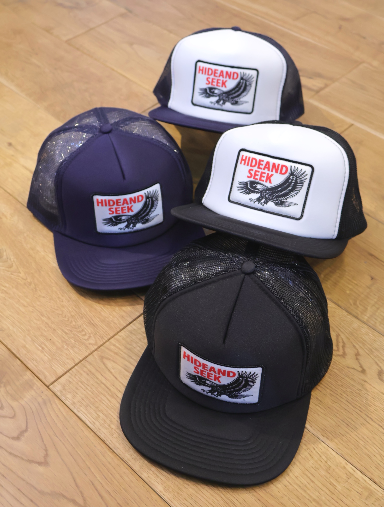 Hide and Seek 「Eagle Mesh Cap（25SS）」　5パネル メッシュキャップ