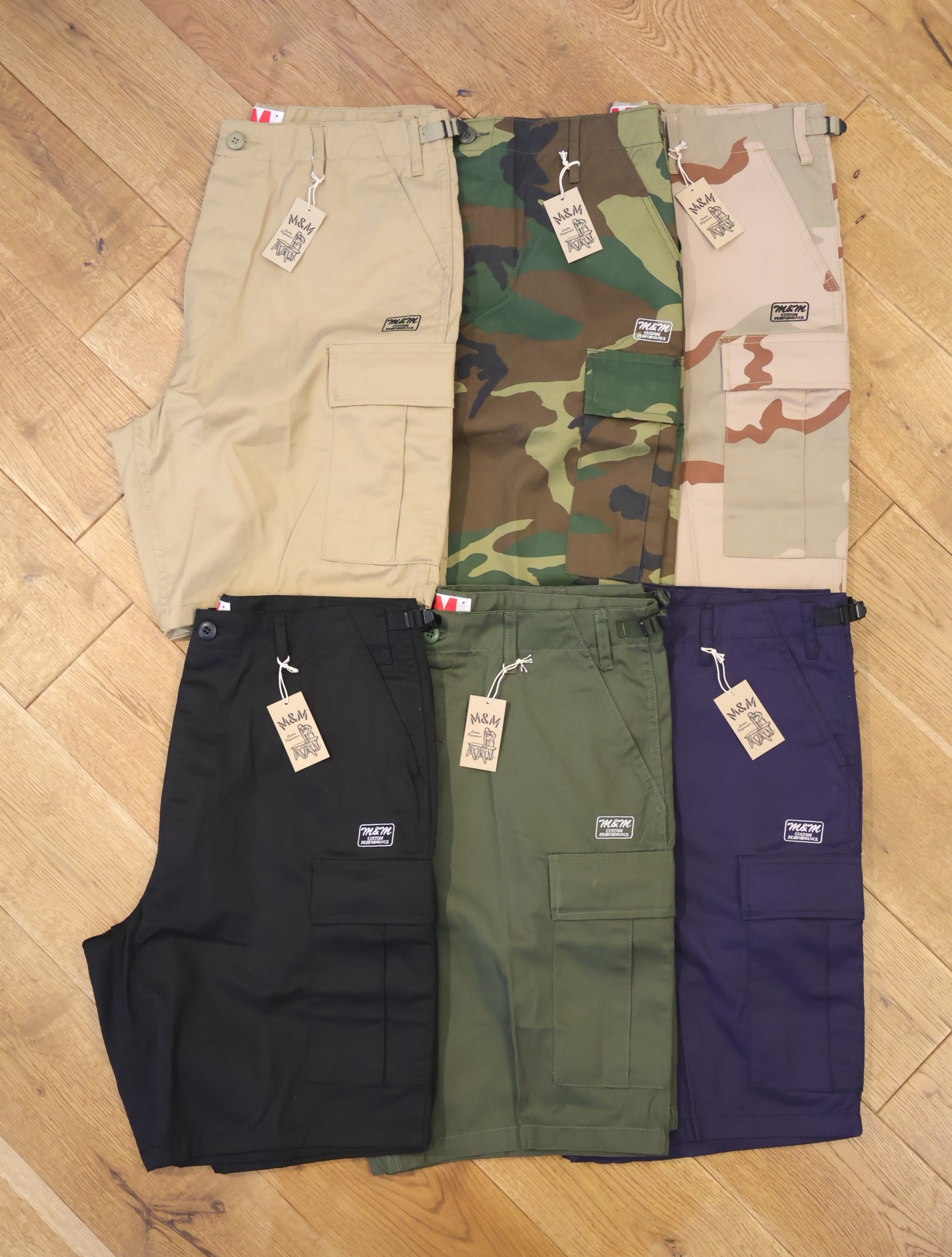 【7月24日 発売！】M&M CUSTOM PERFORMANCE  「B.D.U. Shorts」　カーゴショーツ
