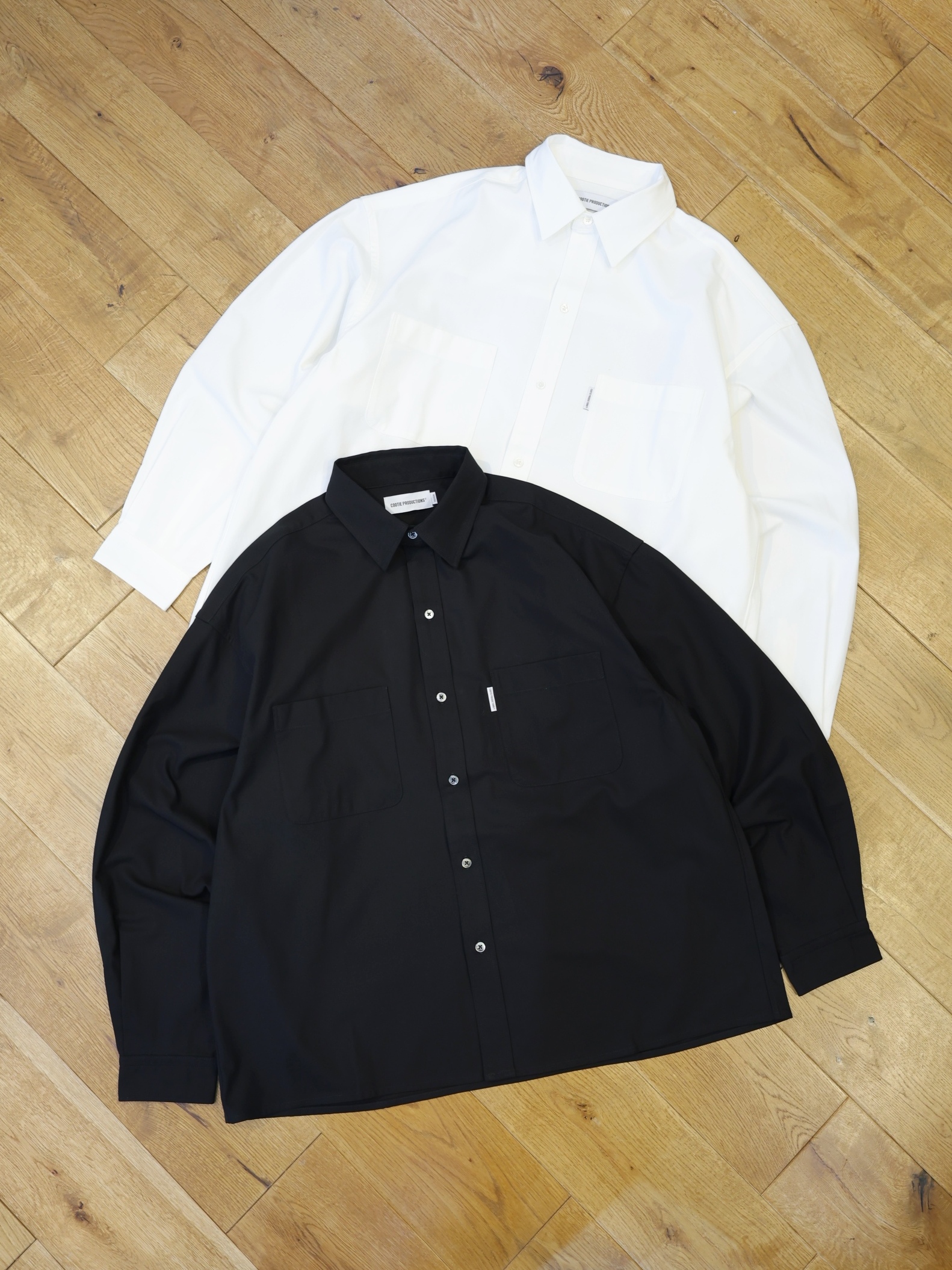 COOTIE 　「Cotton Gabardine Boxy L/S Shirt」　コットンギャバジン レギュラーカラーシャツ