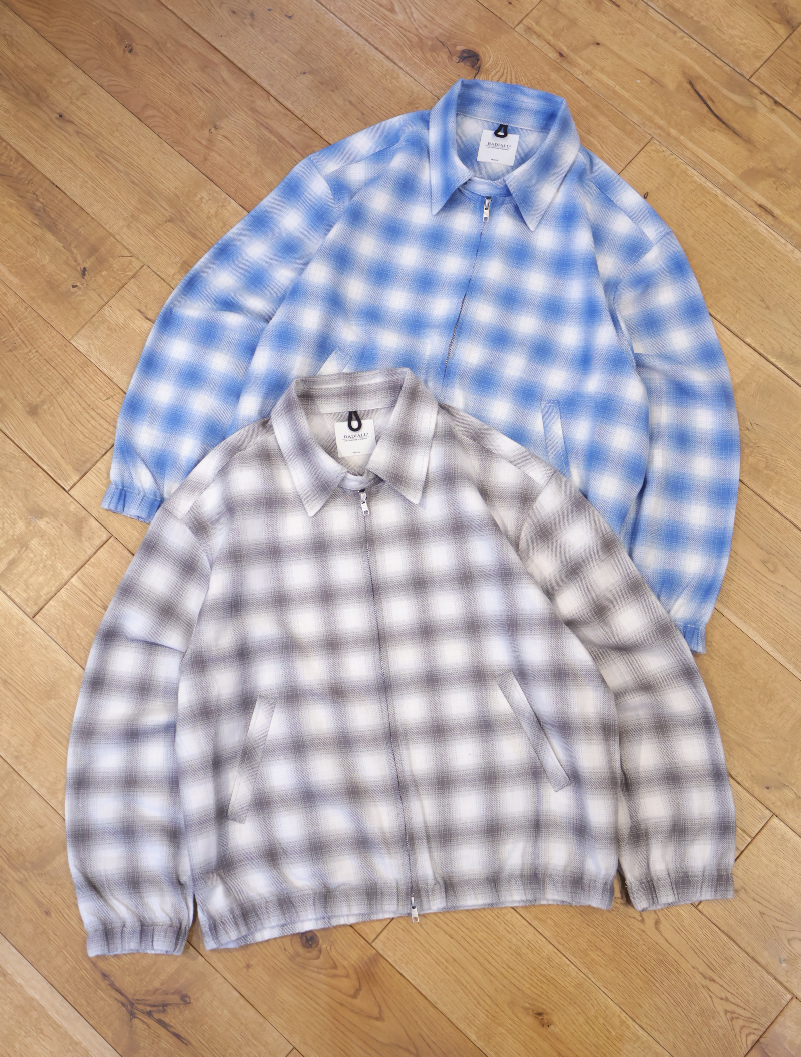 RADIALL　　「EL CAMINO - ZIP UP JACKET 」　オンブレーチェック ドリズラージャケット