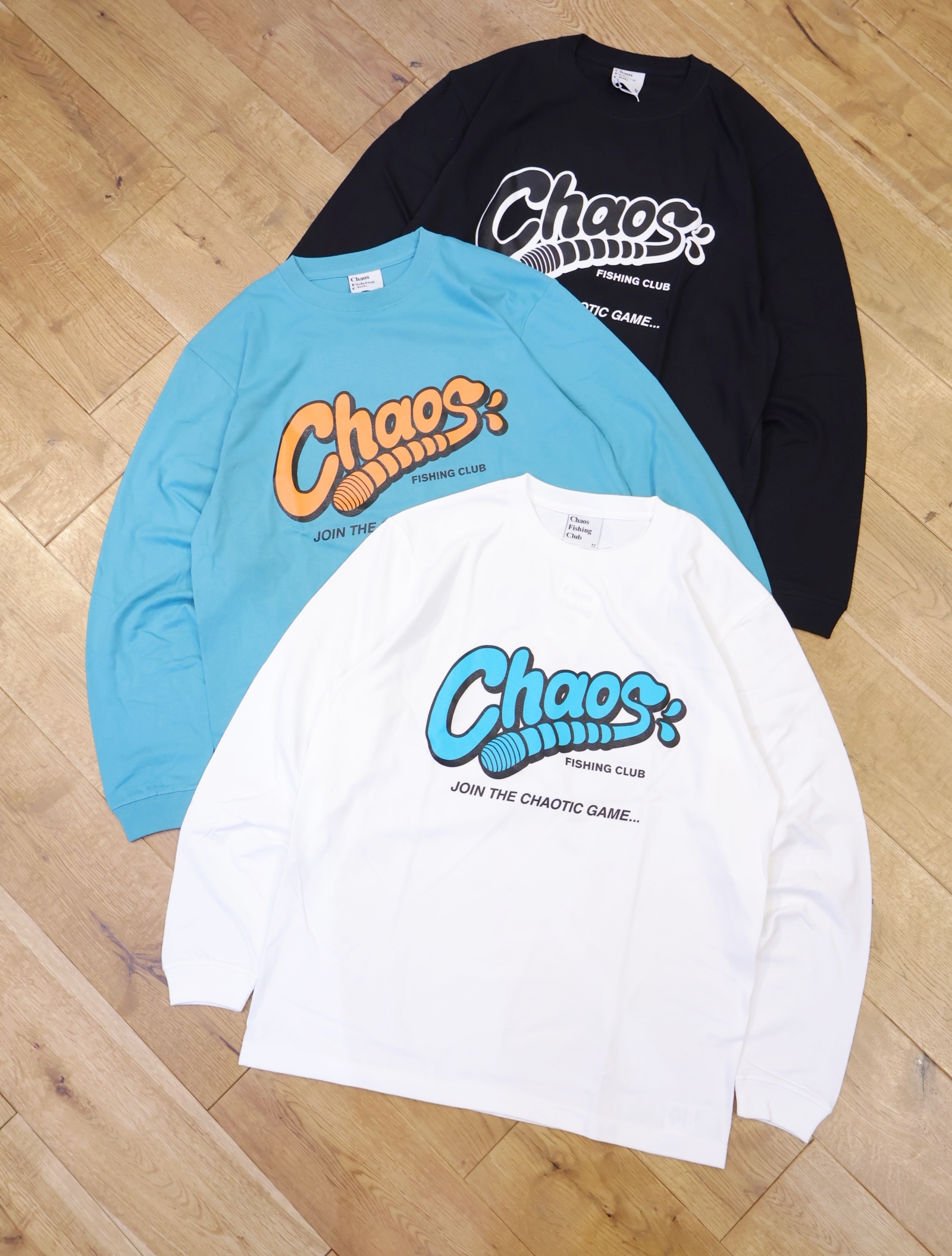 Chaos Fishing Club　「ワームロゴ T-Shirt L/S」　ロングスリーブ ティーシャツ