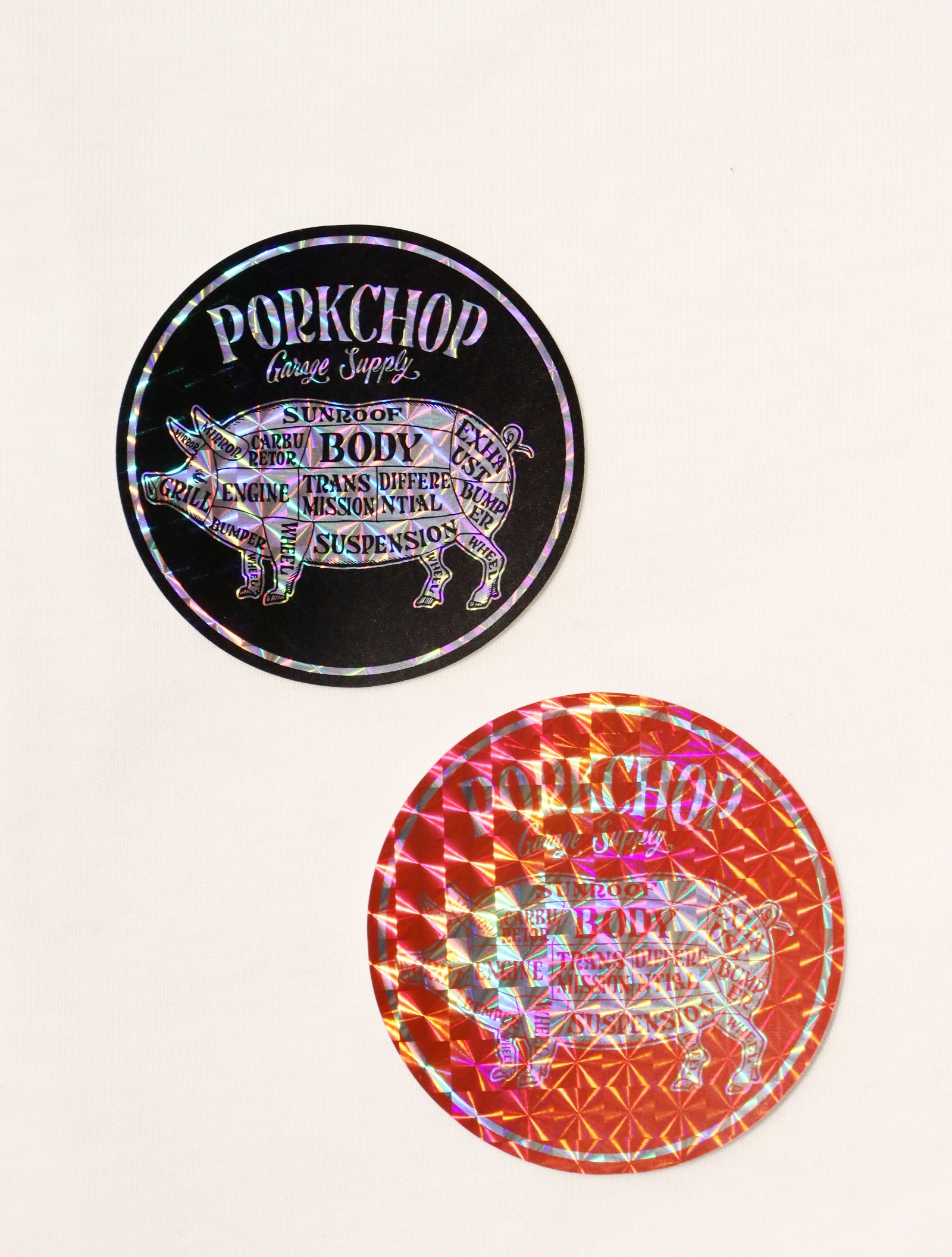 PORKCHOP GARAGE SUPPLY　　　「HOLOGRAM CIRCLE STICKER 」 　ステッカー