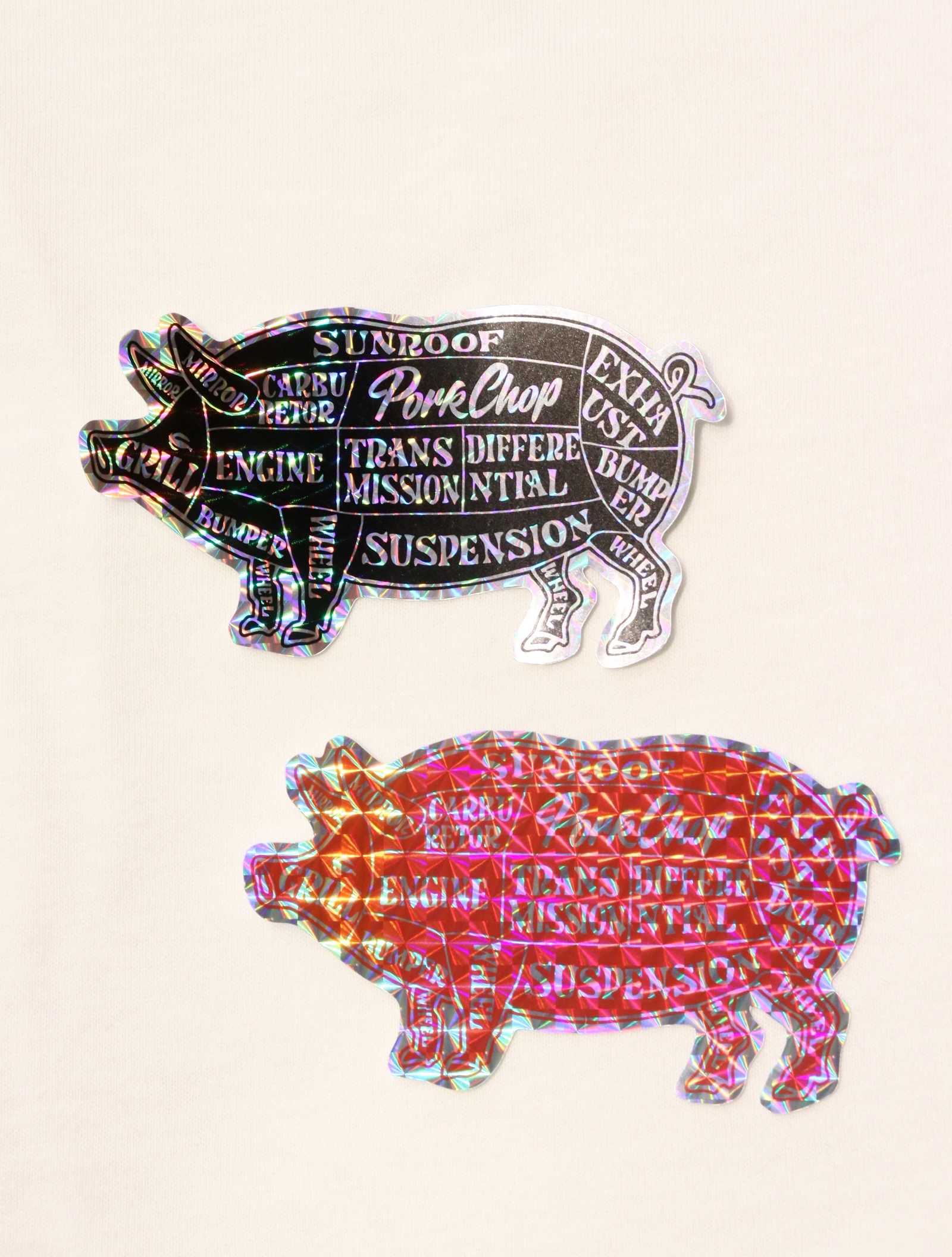 PORKCHOP GARAGE SUPPLY　　　「HOLOGRAM PORK STICKER 」 　ステッカー
