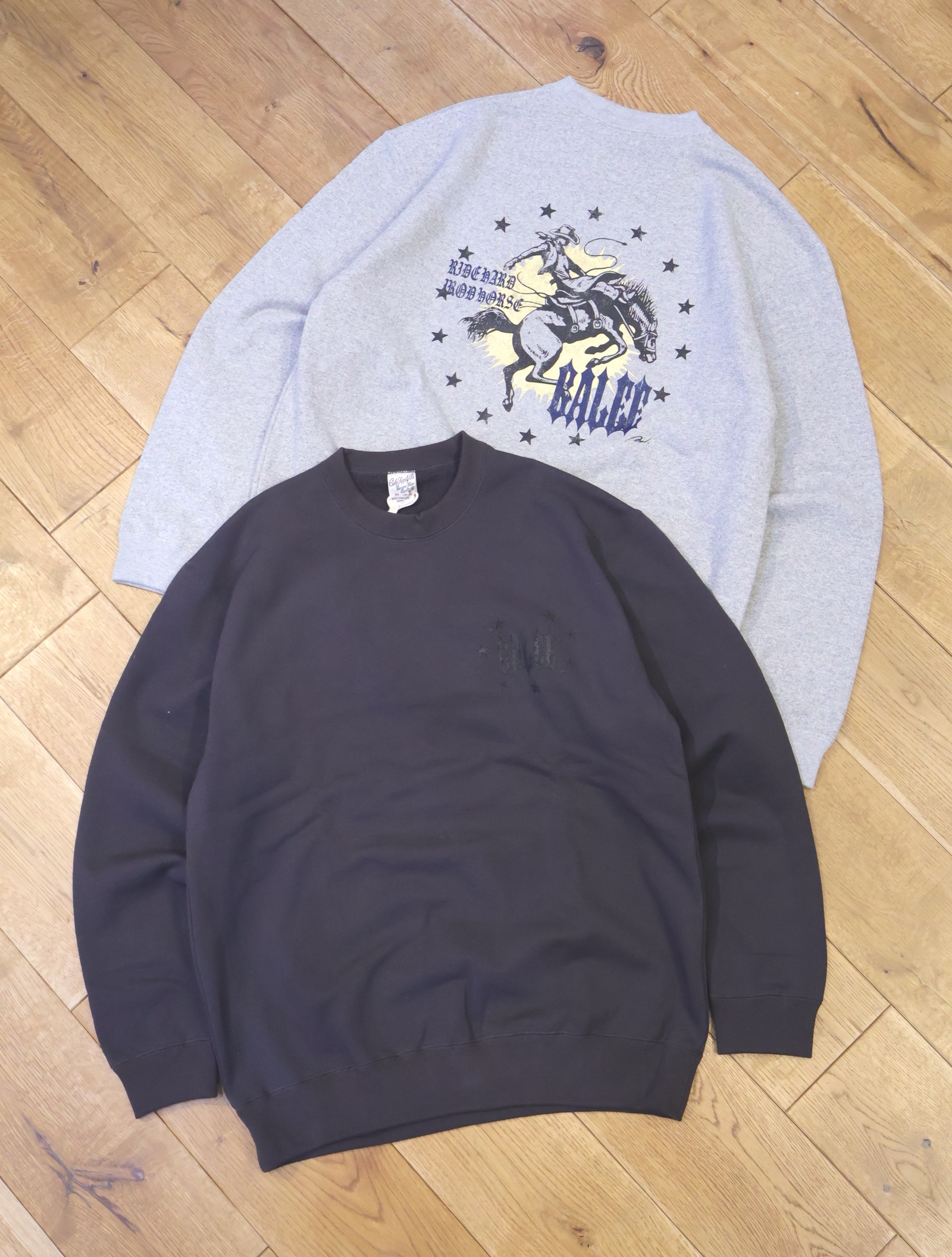 【NEW YEAR ITEM !!】CALEE　　「IRON HORSE CREW NECK SW <BARTHDAY WORKS DESIGN>」　　クルーネックスウェット