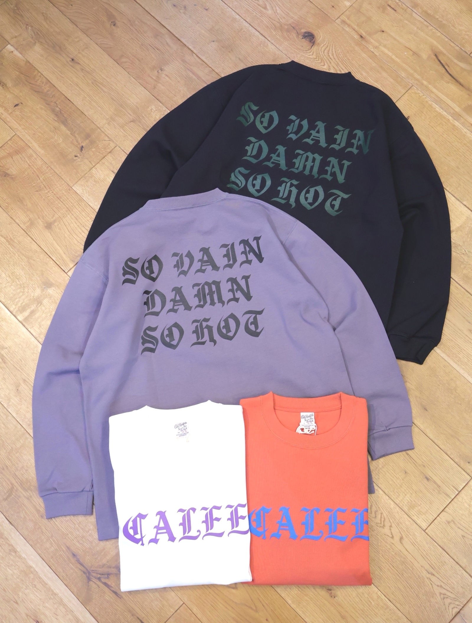 【NEW YEAR ITEM !!】CALEE　　「O/E LOGO HEAVY WEIGHT L/S TEE」　　プリントロングスリーブーティーシャツ