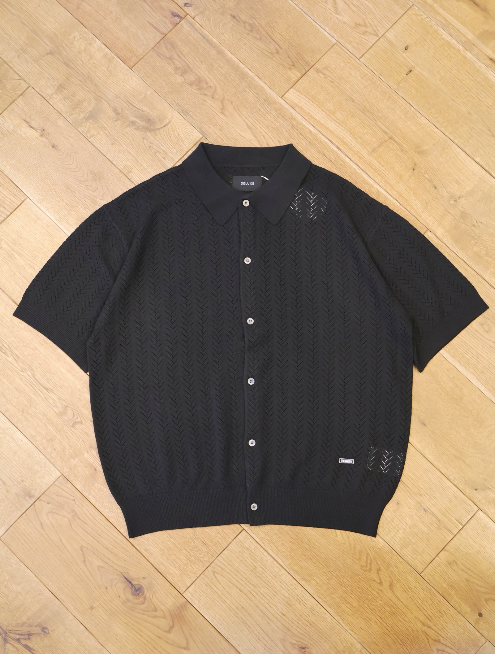 DELUXE 　 「LEAF」　ショートスリーブ ニットシャツ