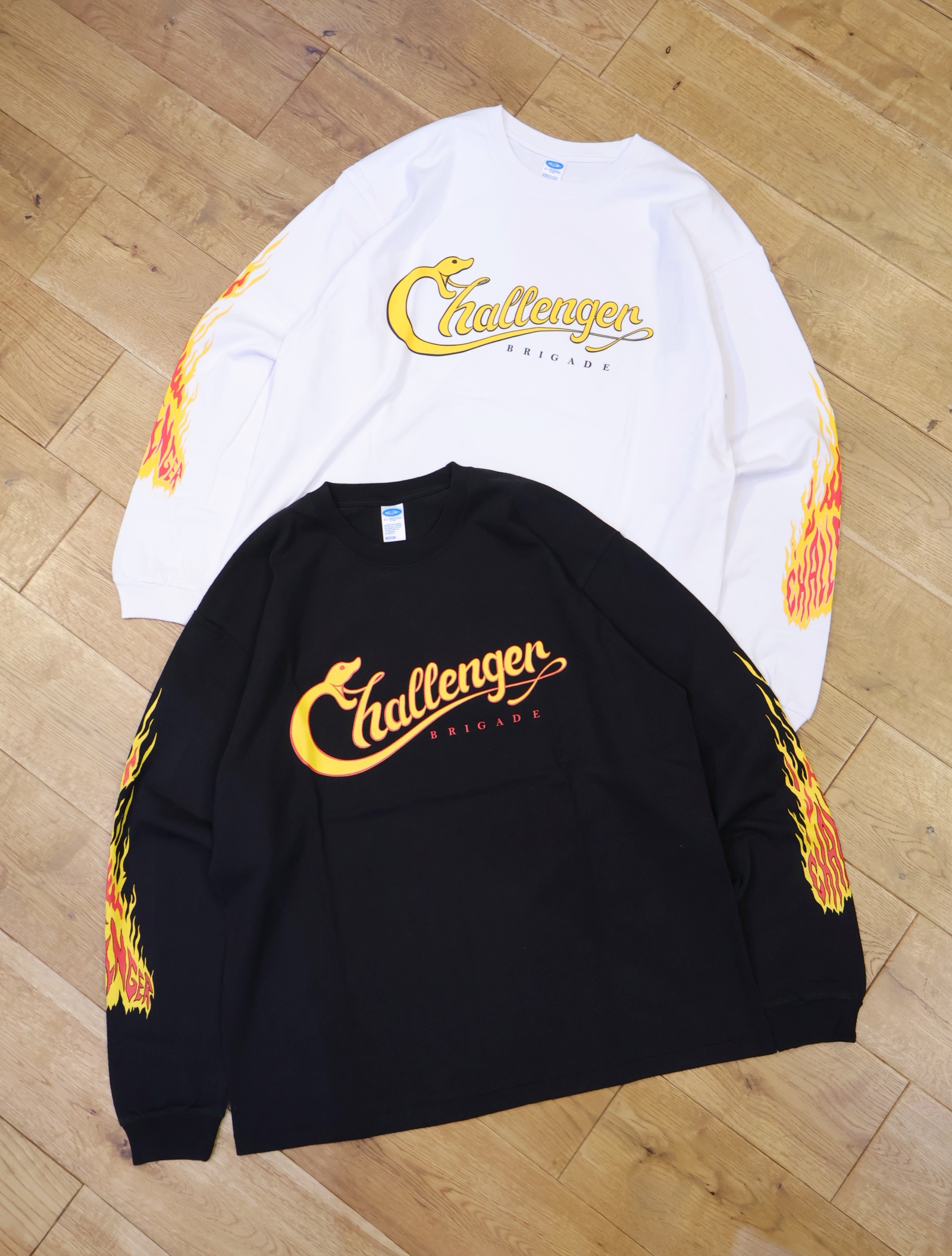 CHALLENGER  　「L/S SNAKING LOGO TEE」　プリント ロングスリーブティーシャツ
