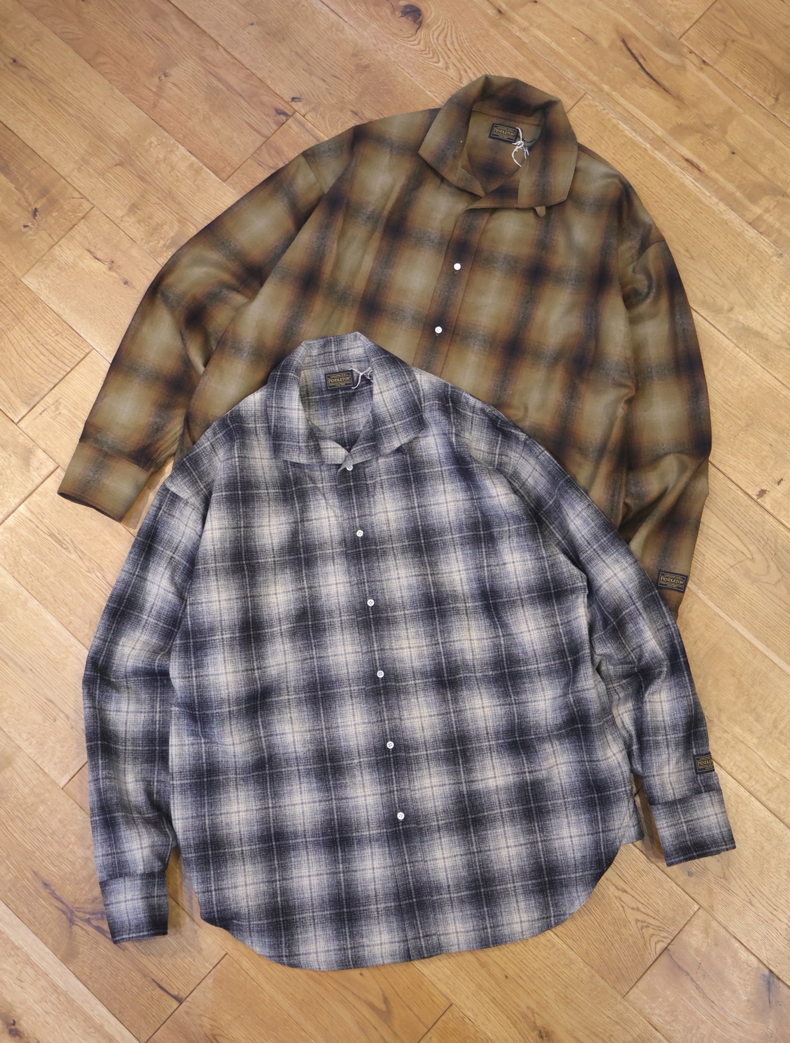 DELUXE x BASICKS x PENDLETON　 「DELUXE x BASICKS x PENDLETON SHIRTS」　ホリゾンタルカラー オンブレーチェックシャツ