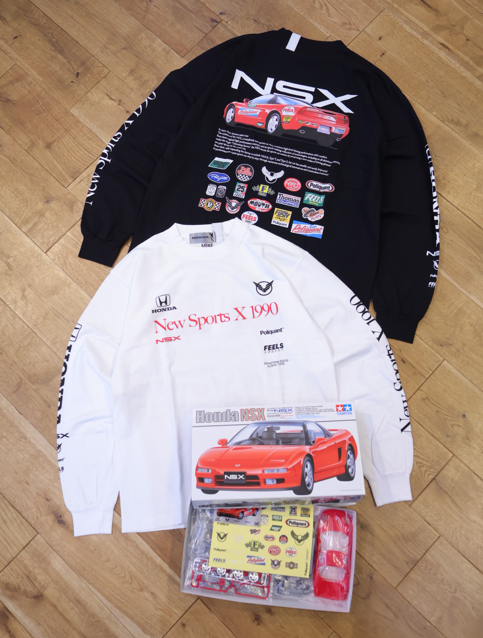 POLIQUANT　「THE NEW SPORTS X 1990 L/S TEE // LIMITED EDITION SPECIAL」　プリント ロングスリーブティーシャツ＆プラモデル