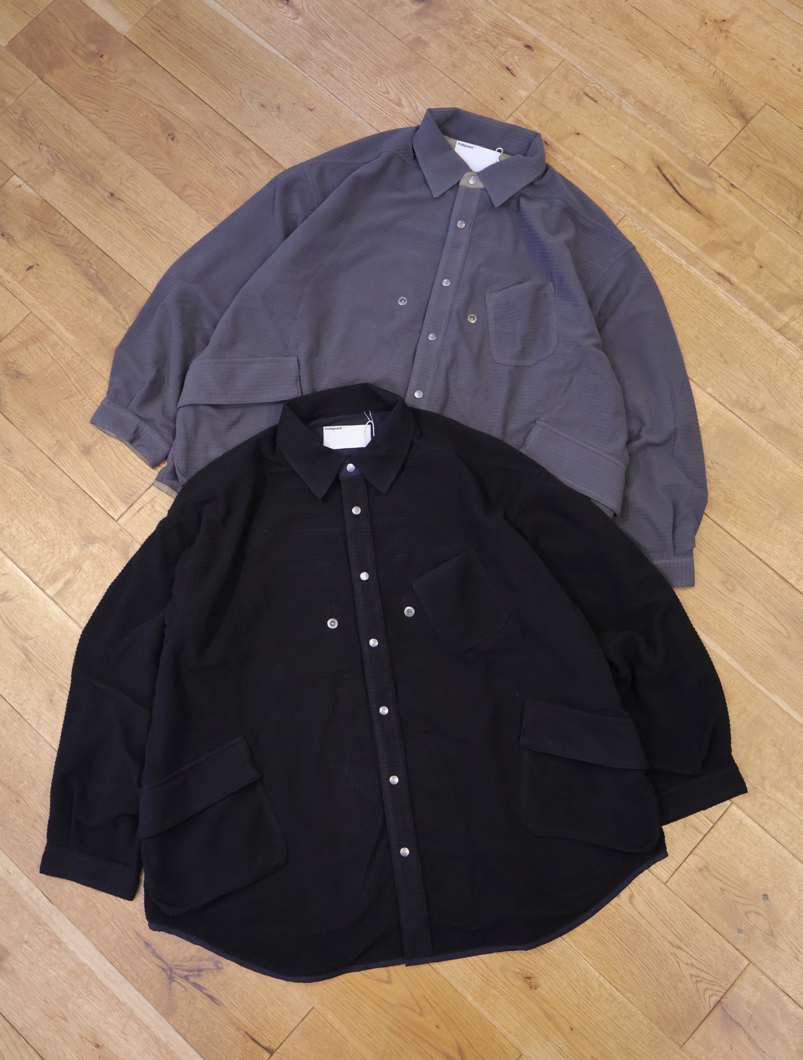 POLIQUANT　「THE REVERSIBLE BLOCK-FLEECE SHIRT JACKET」　リバーシブル シャツジャケット