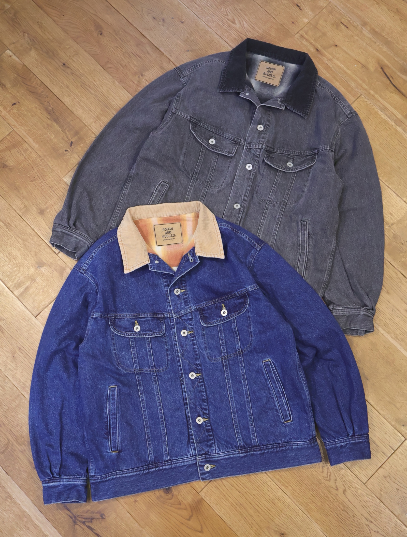 ROUGH AND RUGGED 　「HEAD LIGHT」  ヴィンテージ加工 デニムワークジャケット