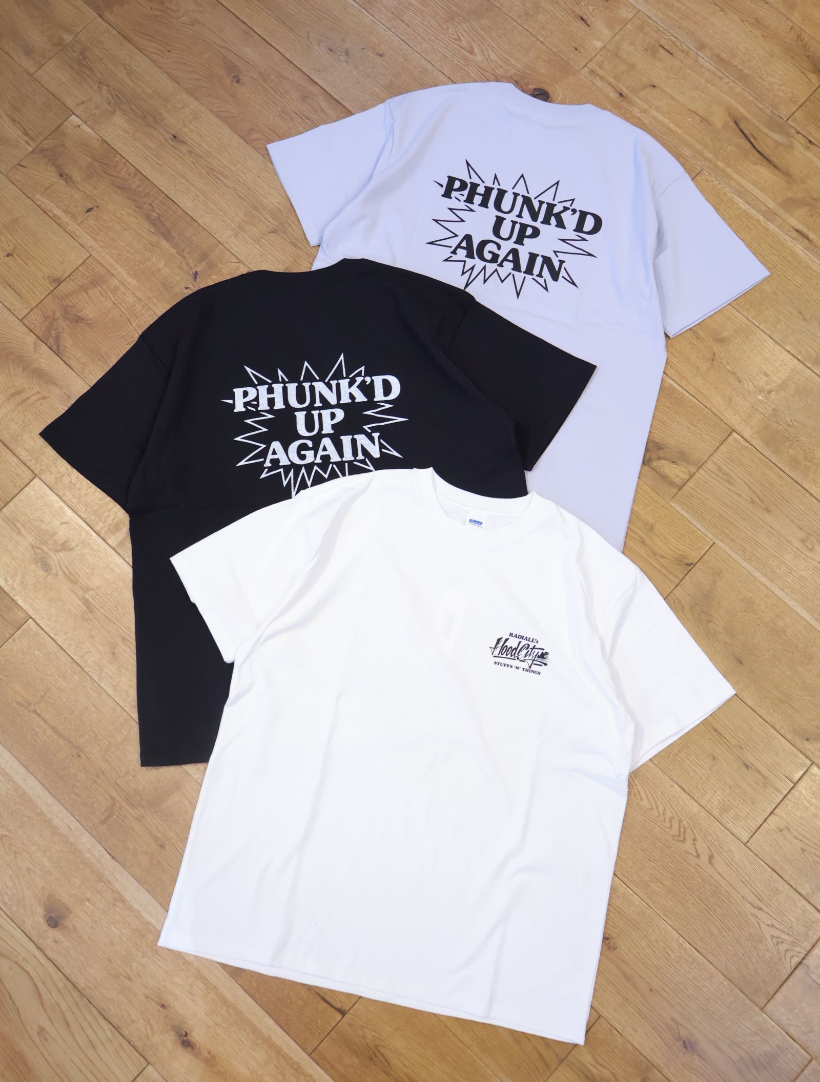 RADIALL 　「STUFF`N` THINGS - CREW NECK T-SHIRT S/S」　プリントティーシャツ