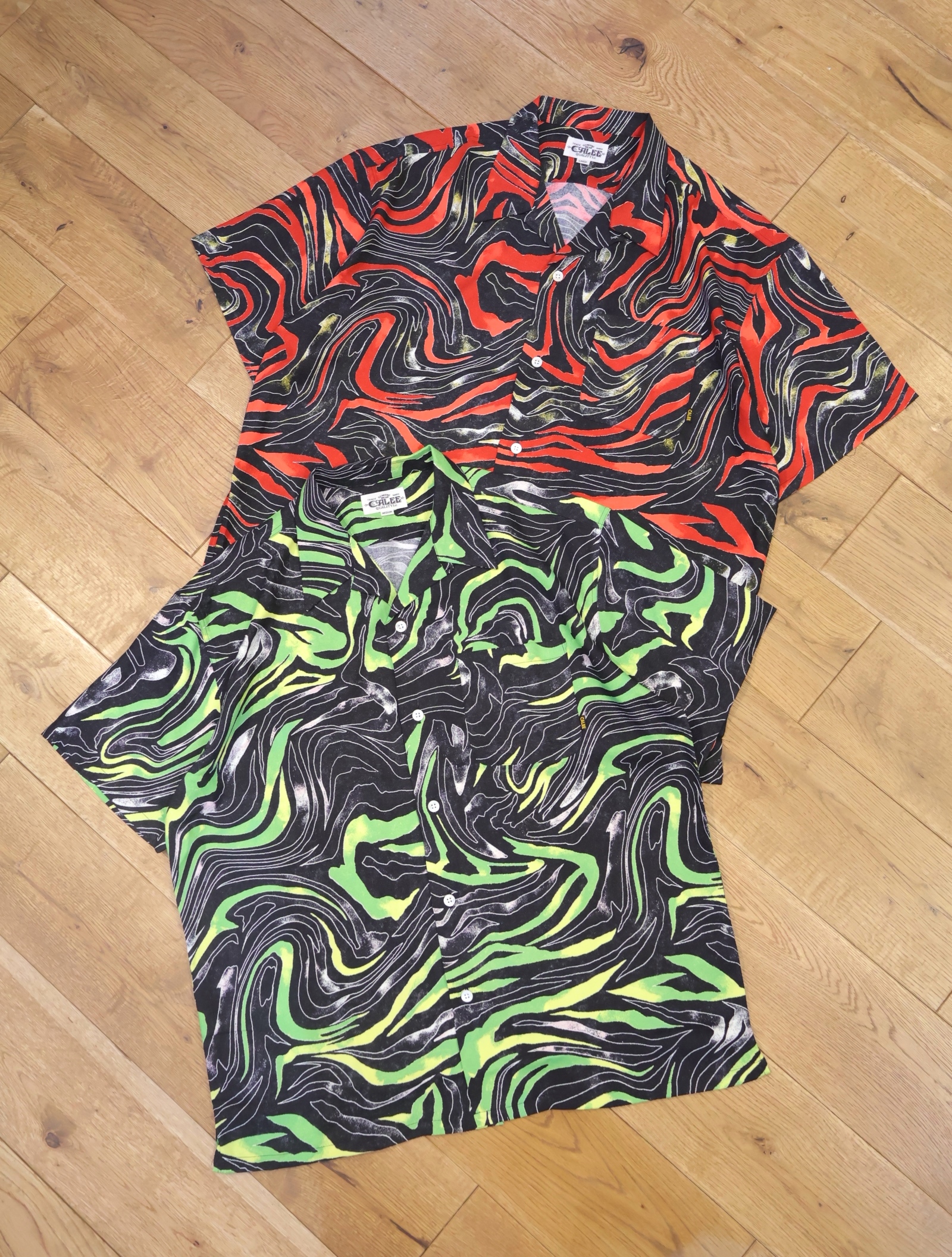 CALEE 　　「CAMO PATTERN OPEN COLLAR SH」    オープンカラーレーヨンシャツ