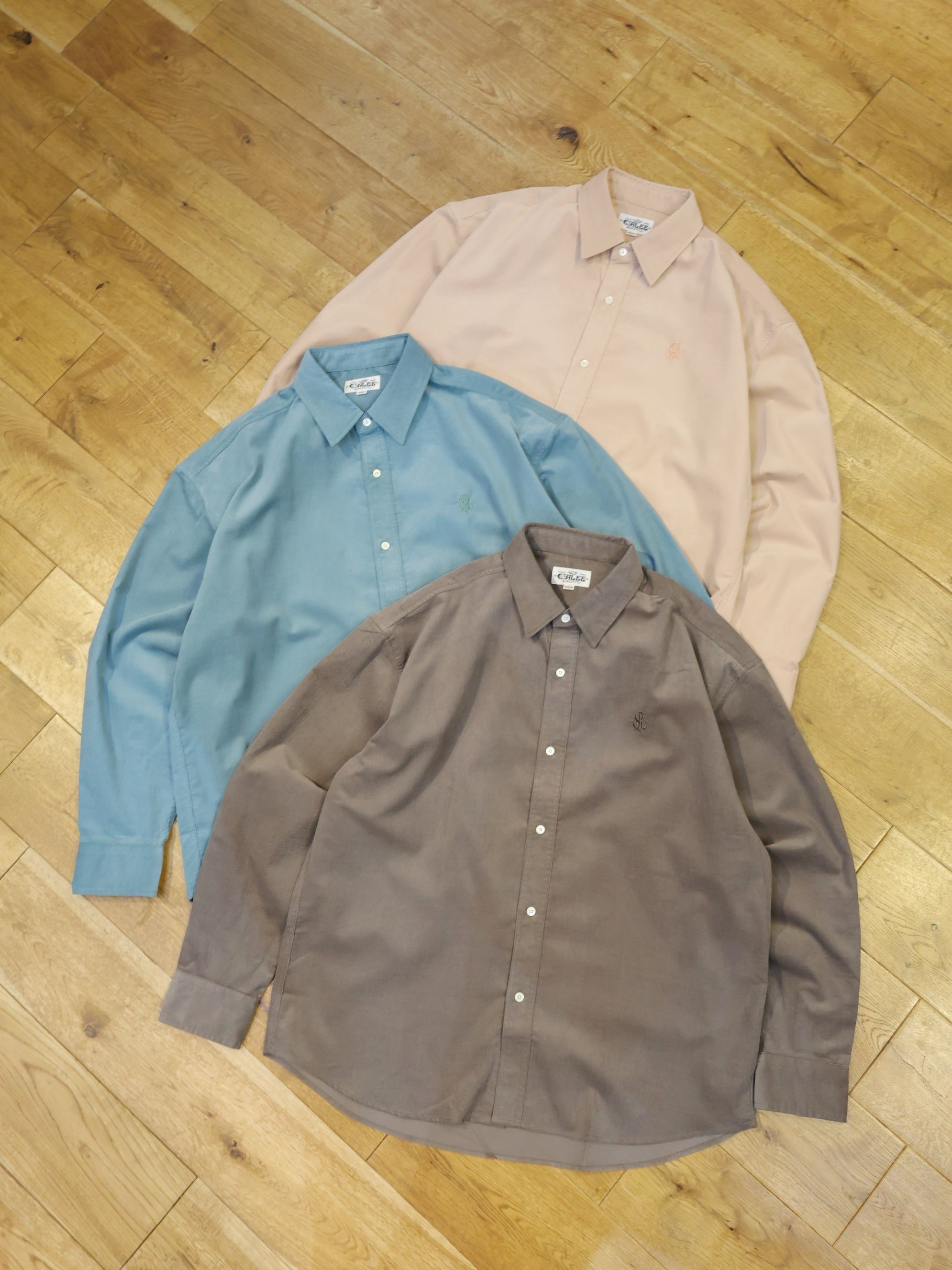 CALEE 　「CORDUROY L/S SHIRT」  コーデュロイ レギュラーカラーシャツ