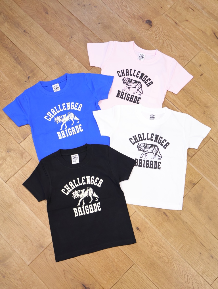 CHALLENGER　「KIDS WOLF COLLEGE TEE」　キッズティーシャツ