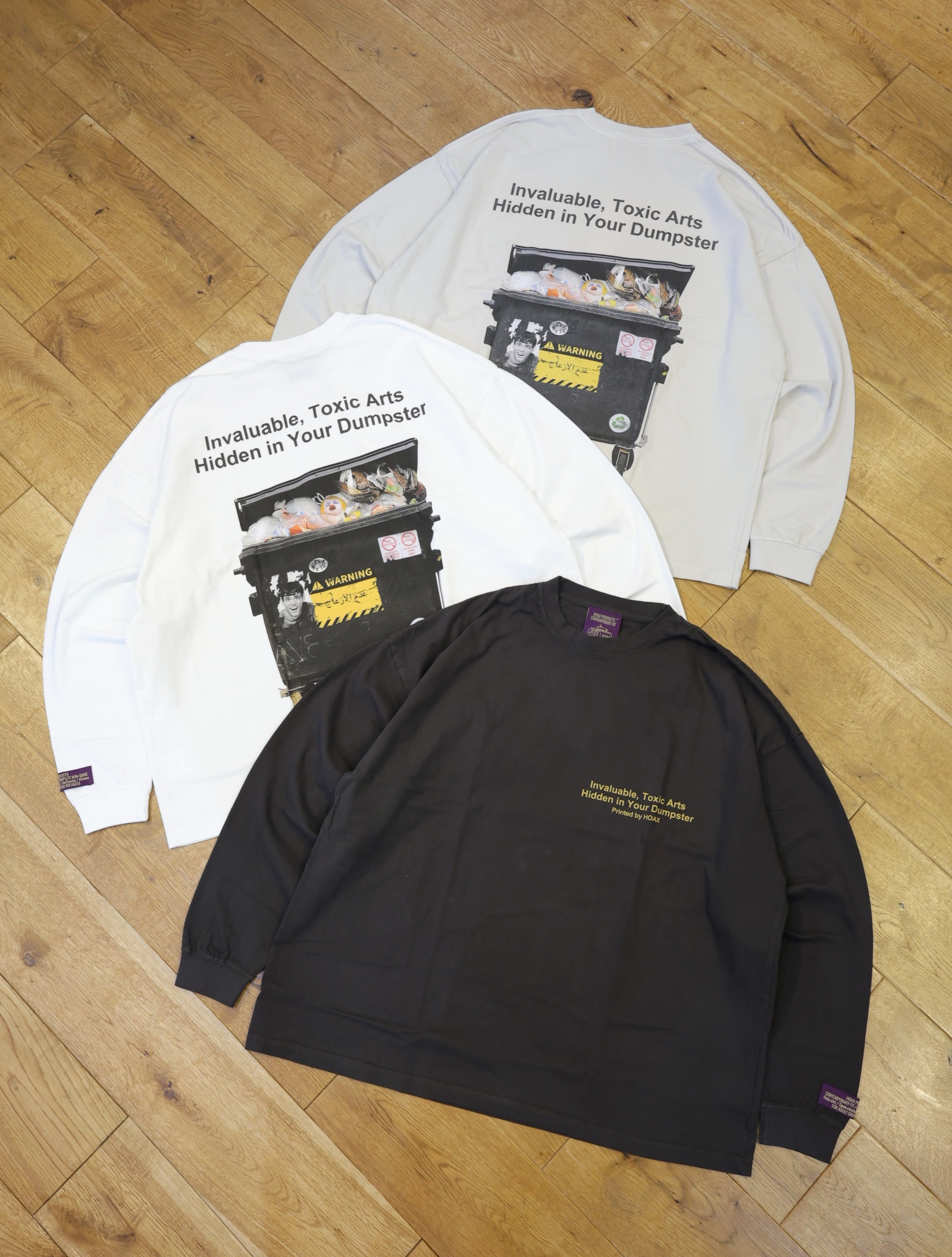 HOAX PRODUCTS 　「Dumpster L/S Tee」　プリントロングスリーブティーシャツ