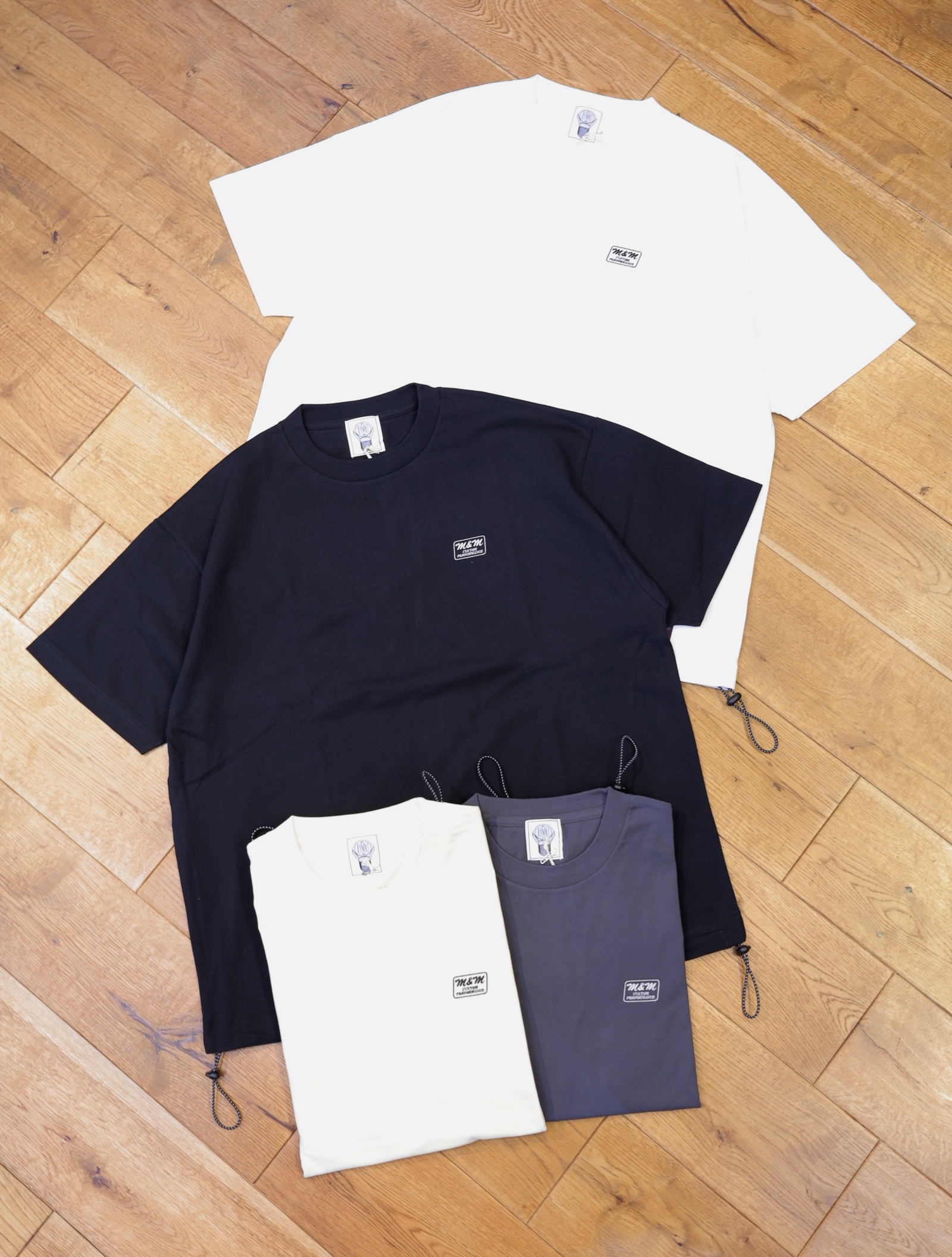 【3月11日 発売！】M&M CUSTOM PERFORMANCE  　「DRAWSTRING TEE」　ドローストリング クルーネックティーシャツ