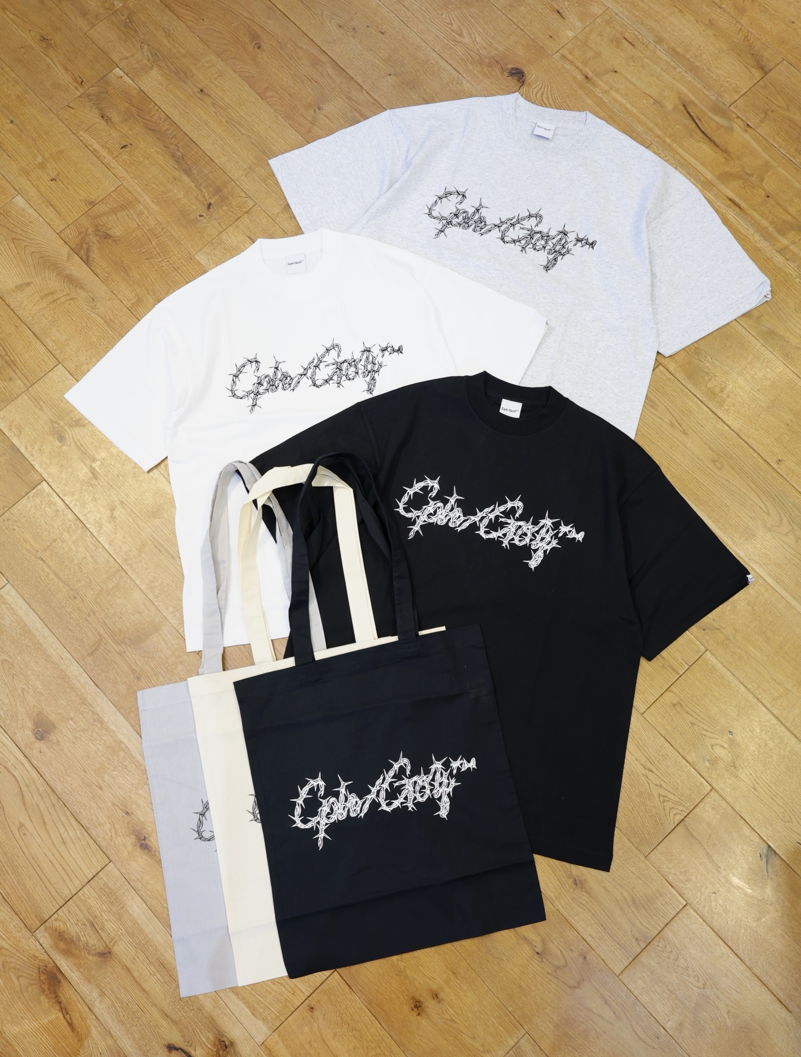 CAPTAINS HELM GOLF　　「WIRED LOGO TEE AND TOTE」  　プリントティーシャツ＆トートバッグセット
