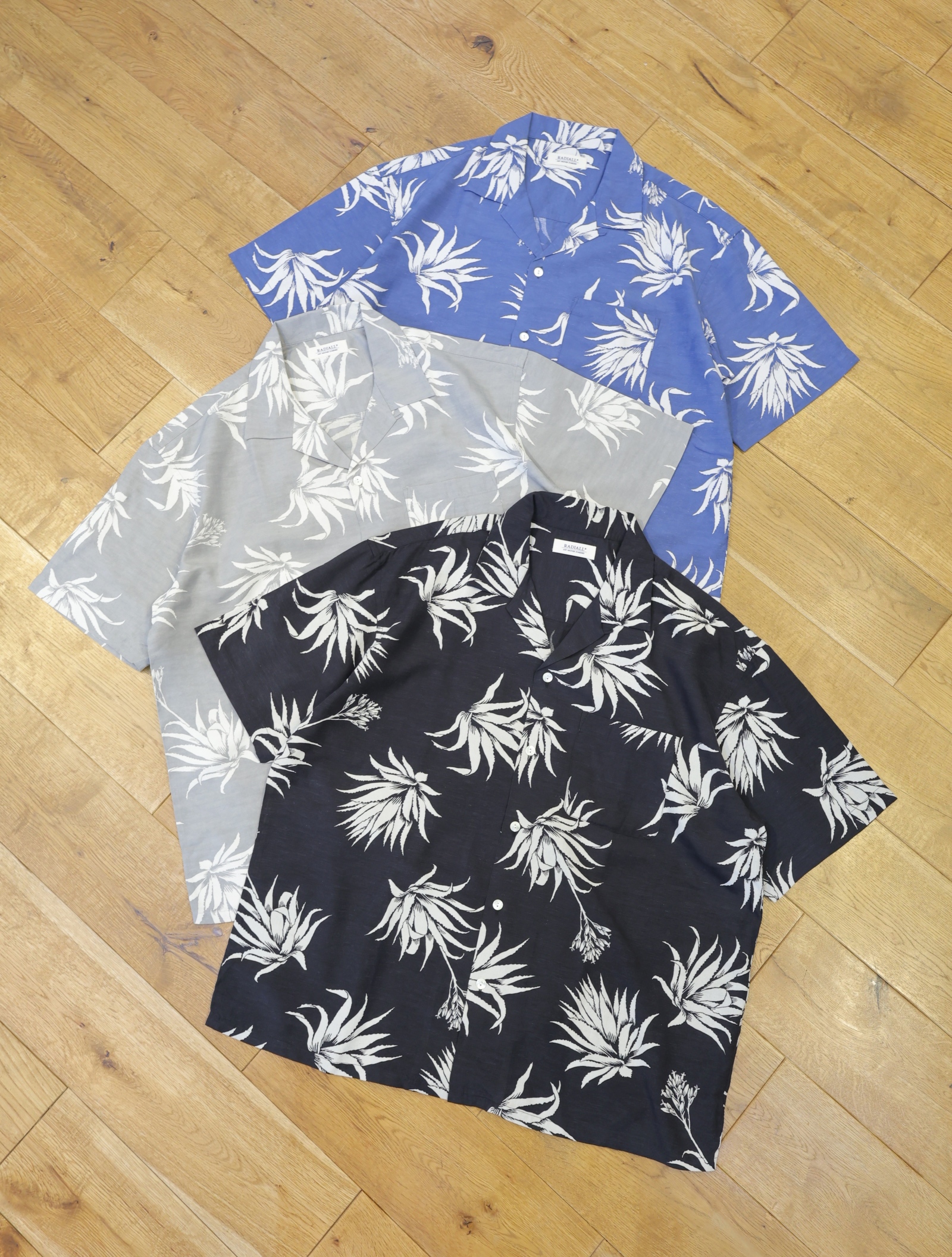 RADIALL　　「AGAVE - OPEN COLLARED SHIRT S/S」　 テンセルレーヨン オープンカラーシャツ