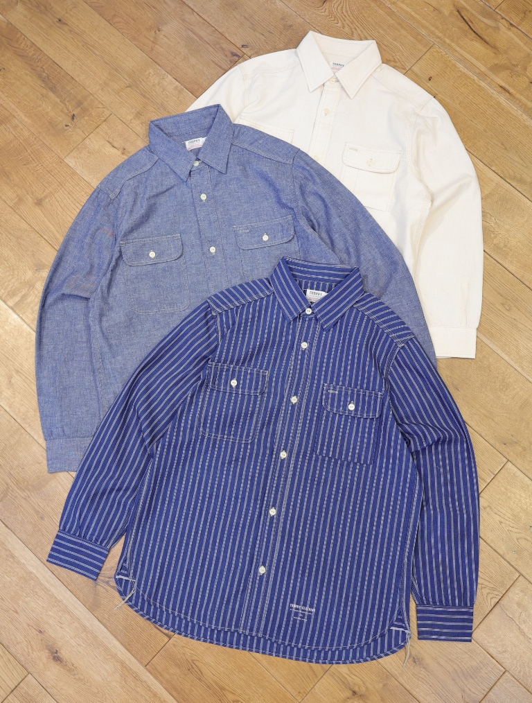 TROPHY CLOTHING　　「Harvest L/S Shirt」　 シャンブレー ワークシャツ