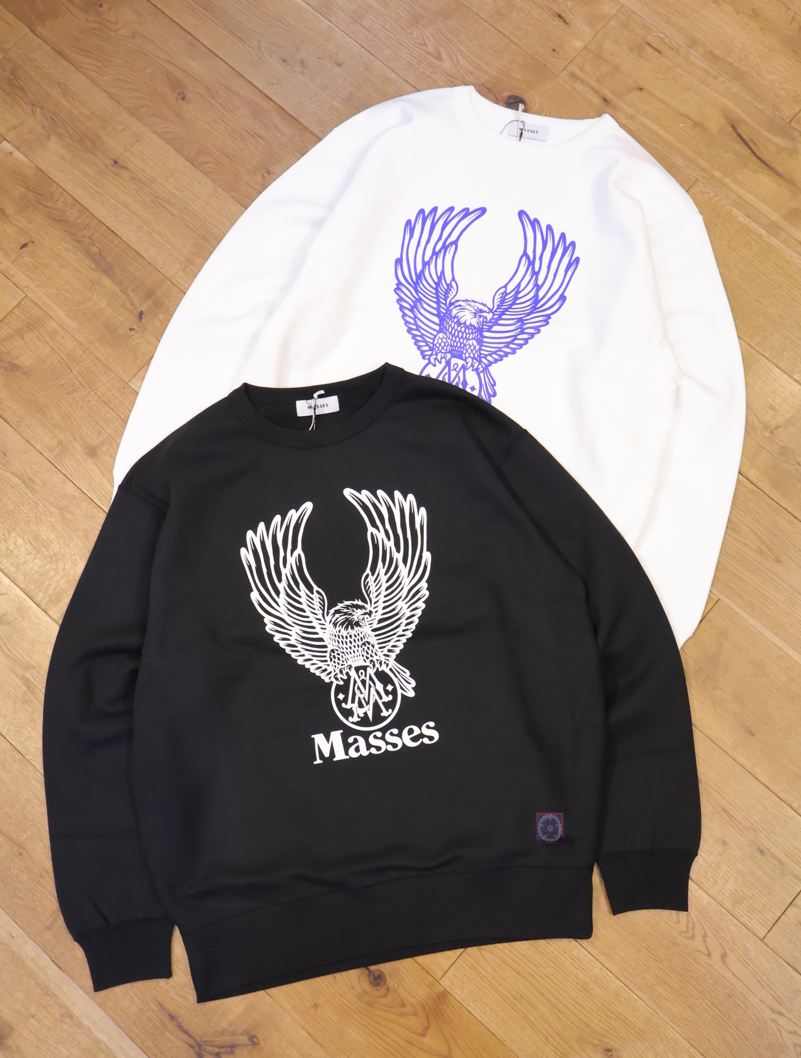 M&M CUSTOM PERFORMANCE  × MASSES　  「SWEAT CREW EAGLE M」   クルーネックスウェット