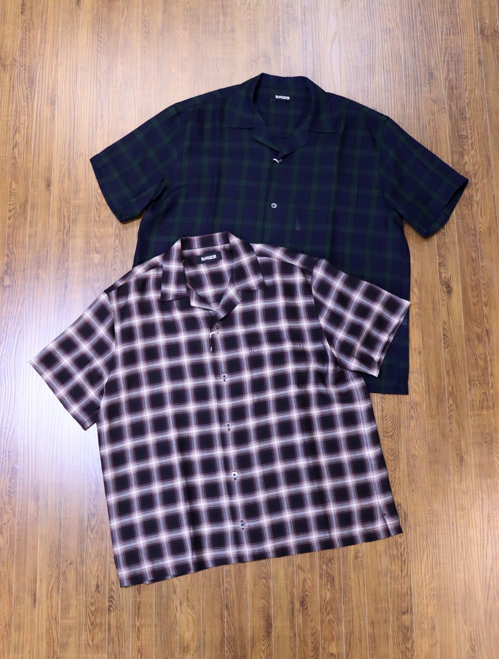 ROTTWEILER　　　「R9 VIYELLA CHECK S/S SHIRT」 　オープンカラー チェックシャツ