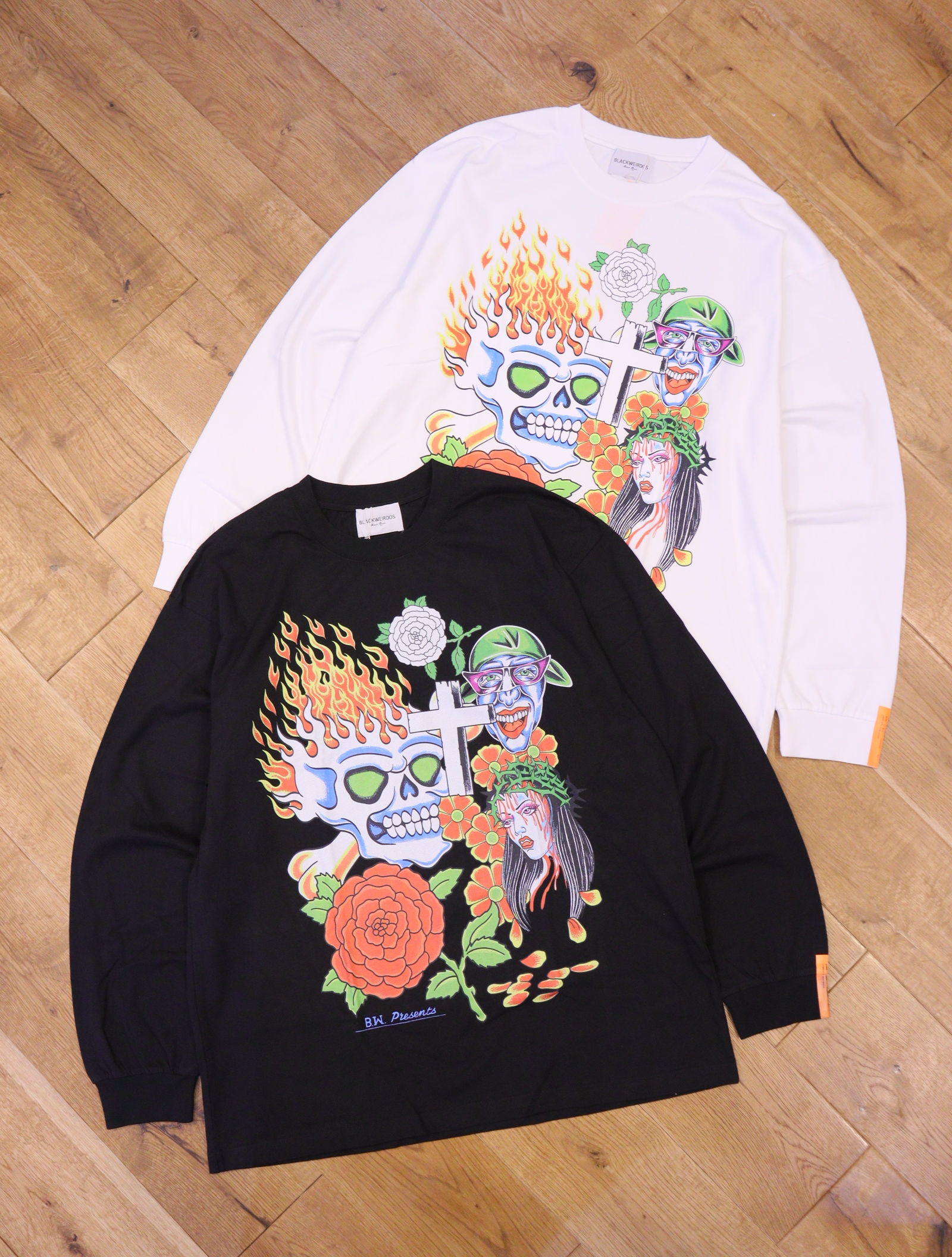 Black Weirdos 　「Tattoo LS Tee」　プリントロングスリーブティーシャツ