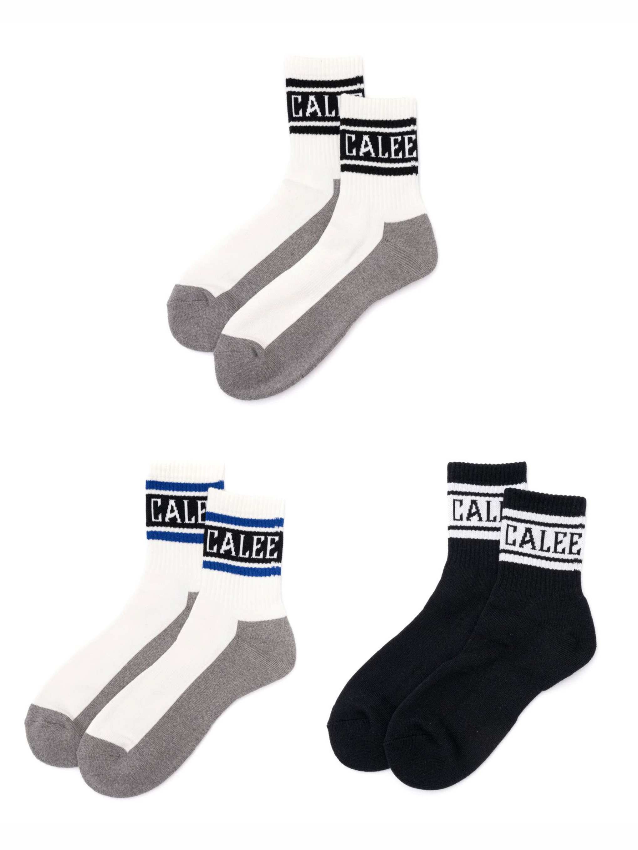CALEE 　「JACQUARD PILE LINE SOCKS」　パイルソックス