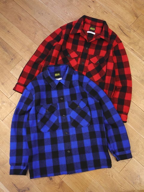 MASSES × PORKCHOP GARAGE SUPPLY   「WOOL JACKET P」  バッファローチェックジャケット
