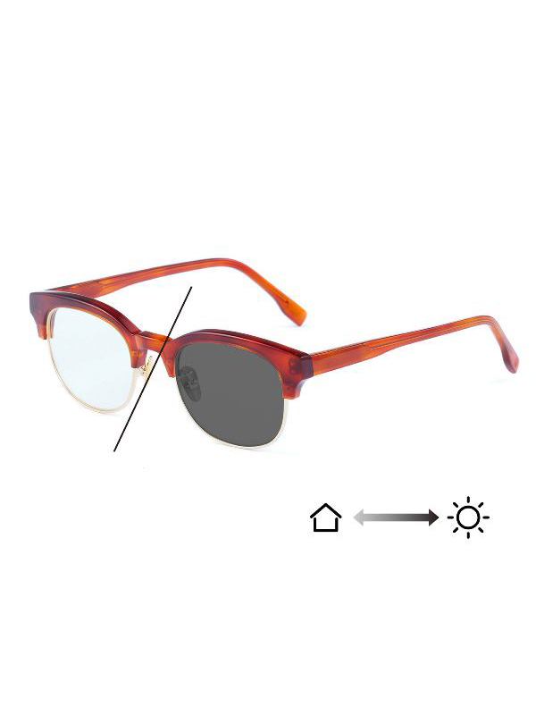 OWN　　「#04　AMBER/CLEAR to GREY (調光レンズ)」　　ブロータイプグラッシーズ