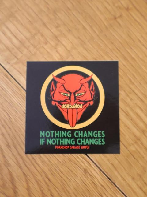 PORKCHOP GARAGE SUPPLY　　「NOTHING DEVIL STICKER 」 　ステッカー