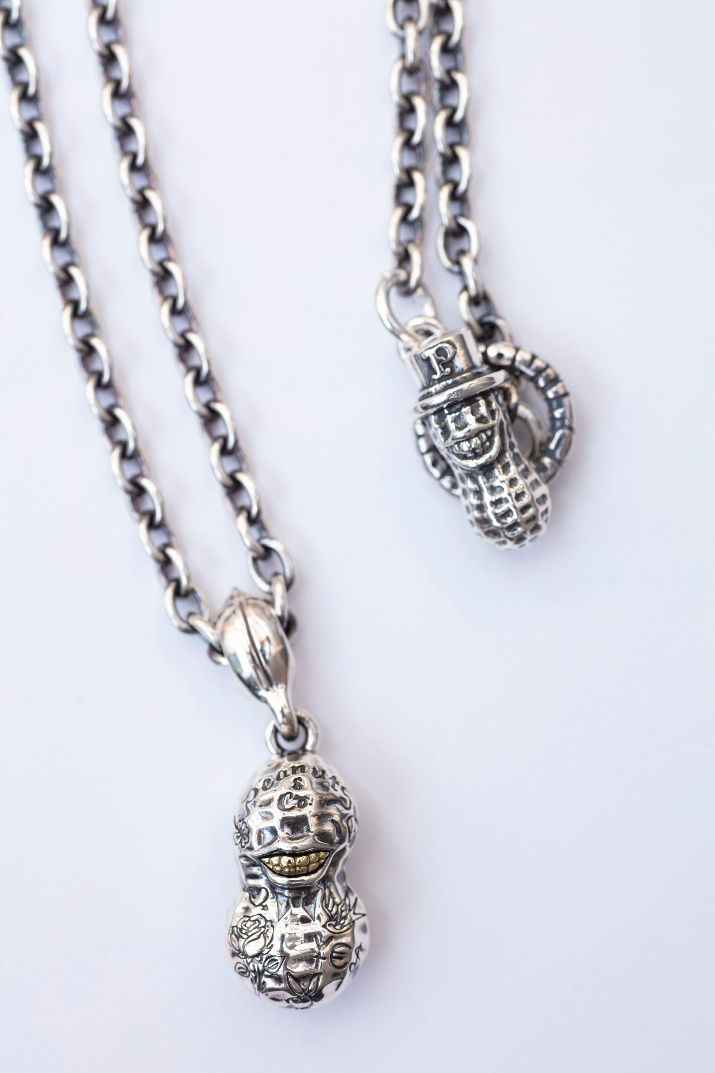 Peanuts&Co　「NORMAL TATTOO PEANUTS S SILVER × K10YG + CHAIN 50cm」 　ペンダントトップ&ネックレス
