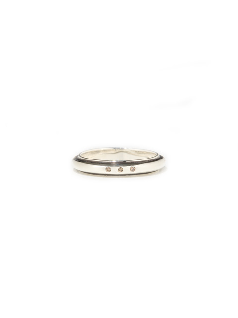 RADIALL　　「DOTS - PINKY RING」　 SILVER925製　ピンキーリング〈BROWN DIAMOND〉
