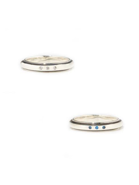 RADIALL　　「DOTS - PINKY RING」　 SILVER925製　ピンキーリング〈SYNTHETIC GEM〉