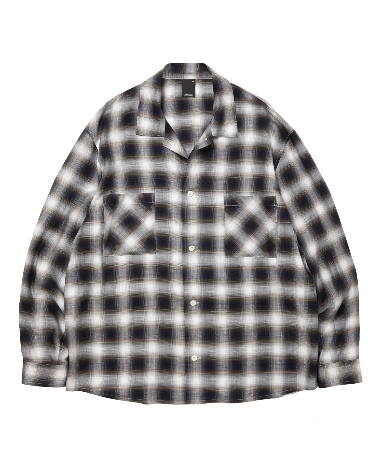 【予約商品・2027年3月後半入荷予定】ROTTWEILER「R9 OMBRE CHECK SHIRT」オープンカラーチェックシャツ