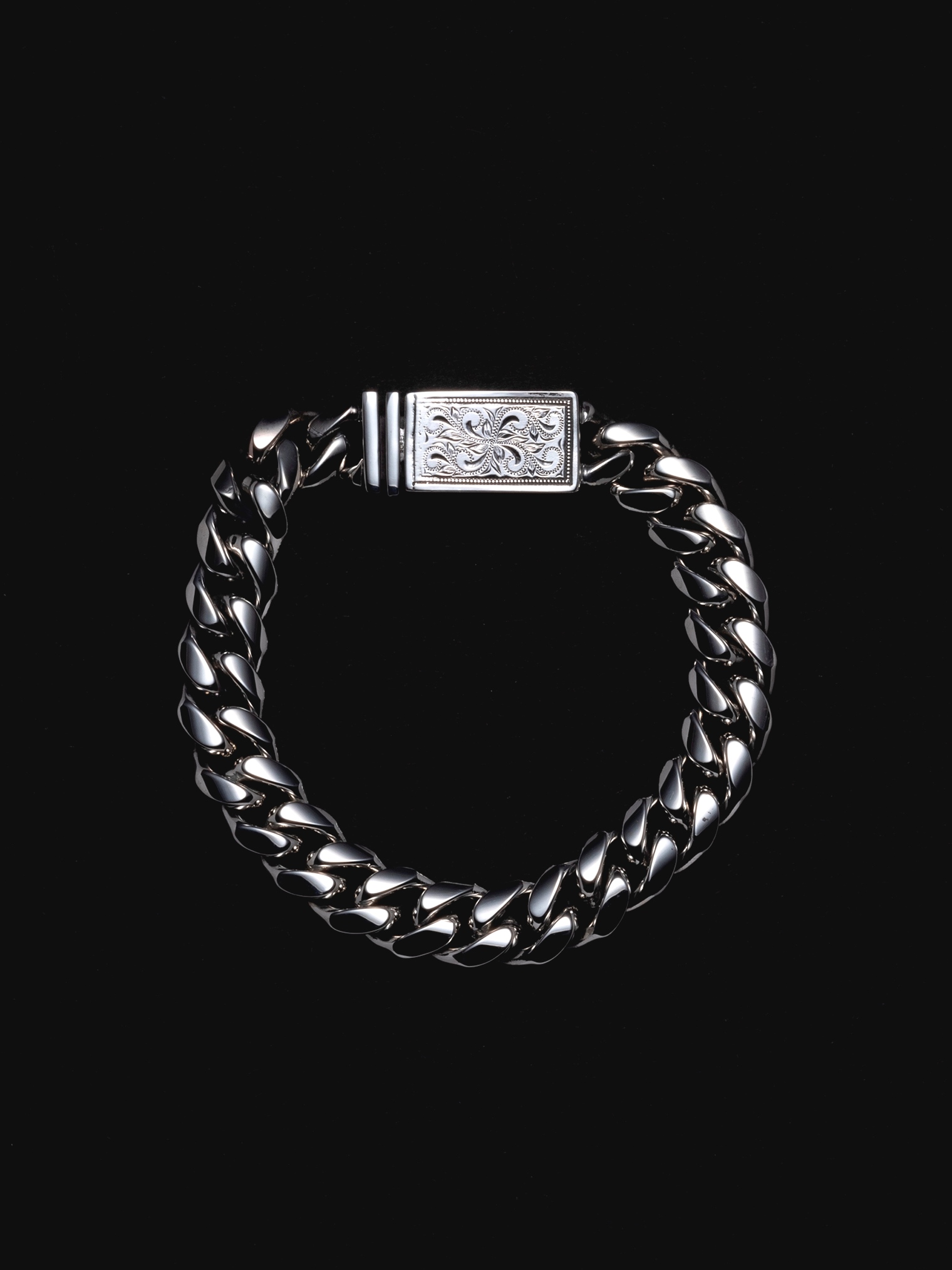 ANTIDOTE BUYERS CLUB　　「Engraved Box Crasp Bracelet」　　SILVER950製 ブレスレット