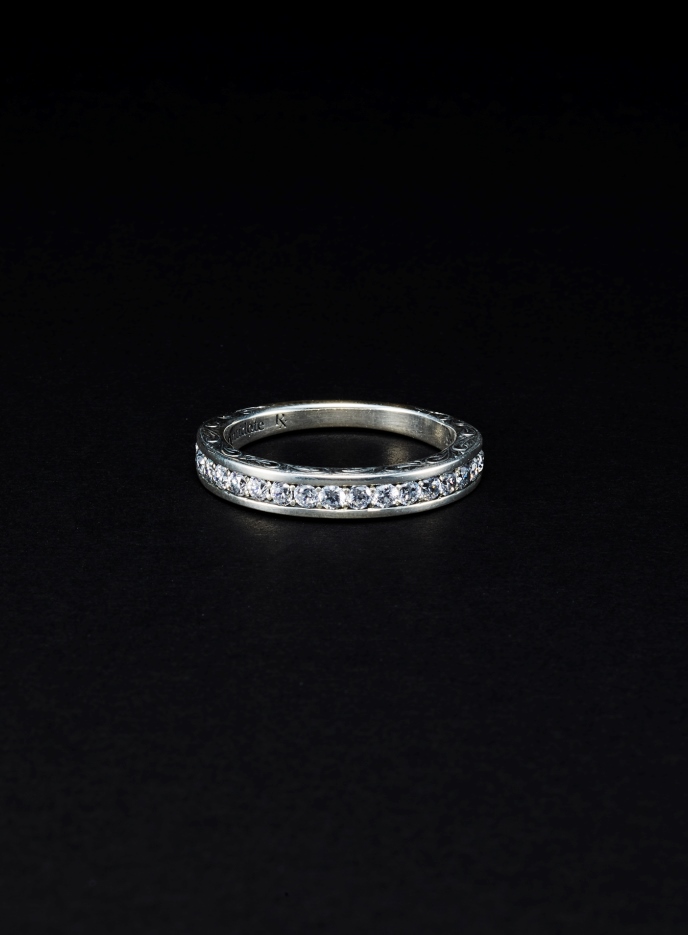 ANTIDOTE BUYERS CLUB　　「Engraved Pave Ring」　　SILVER950製 リング