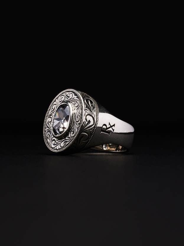 ANTIDOTE BUYERS CLUB　　「Engraved Oval Stone Ring」　SILVER950 製 リング
