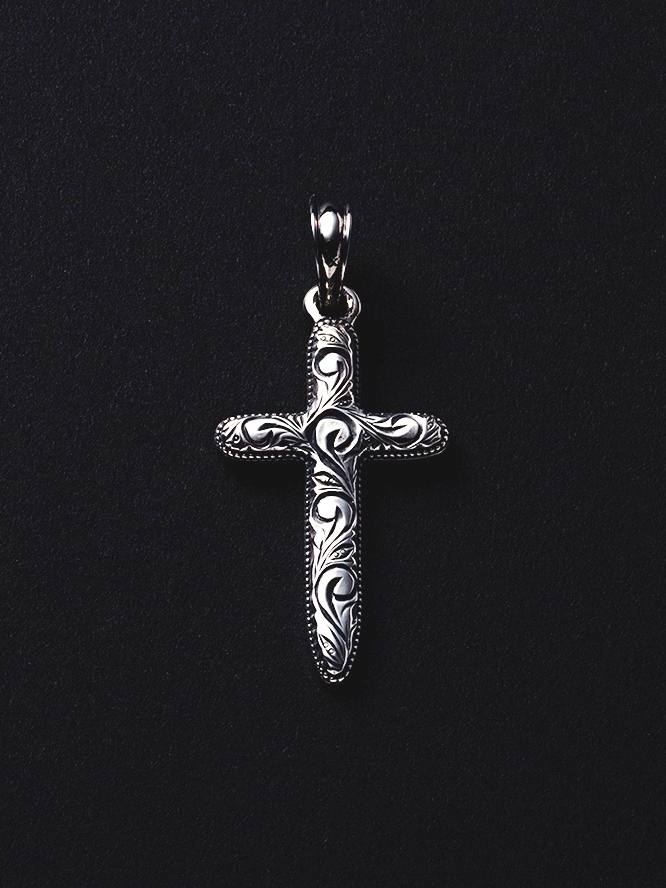 【〜25AW】ANTIDOTE BUYERS CLUB　　「Engraved Cross Pendant 」　　SILVER950製 ペンダントトップ