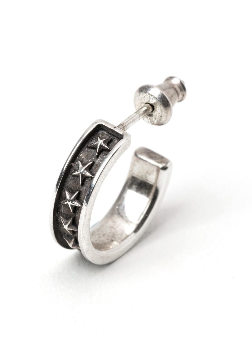 CALEE 「SILVER STAR ROLL PIERCE」 SILVER 925製 ロールタイプピアス