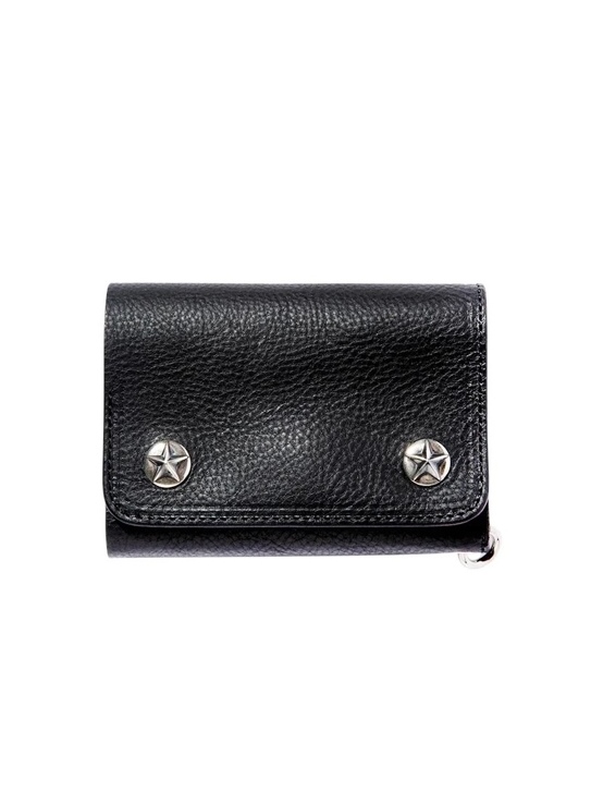 CALEE   「SILVER STAR CONCHO FLAP LEATHER HALF WALLET」　レザーハーフウォレット