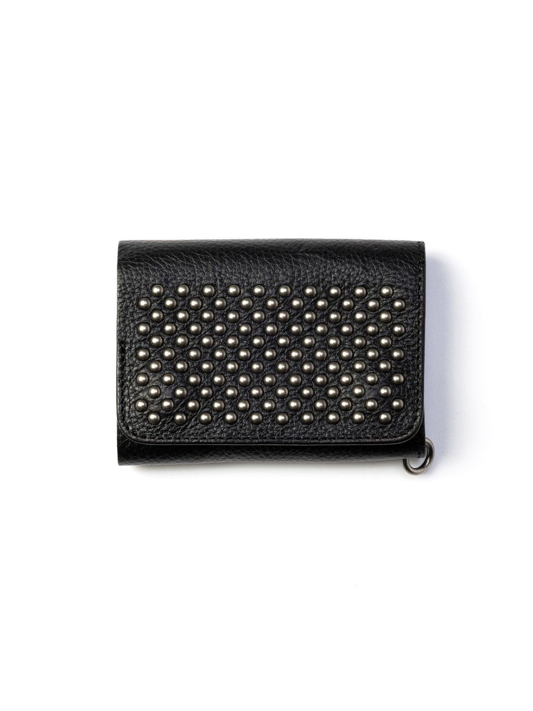 CALEE  　「ROUND STUDS LEATHER FLAP HALF WALLET」　　スタッズレザー ハーフウォレット