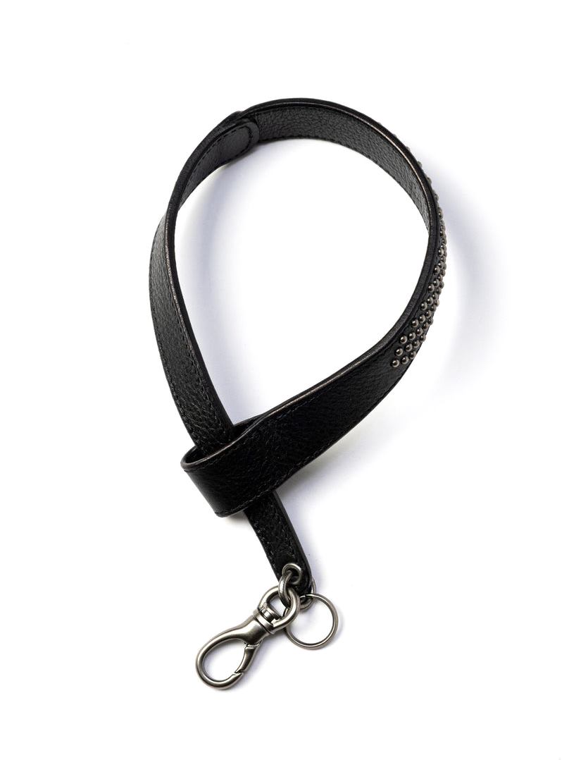CALEE 　「ROUND STUDS LEATHER HAND STRAP KEY RING」　スタッズレザー ハンドストラップキーリング