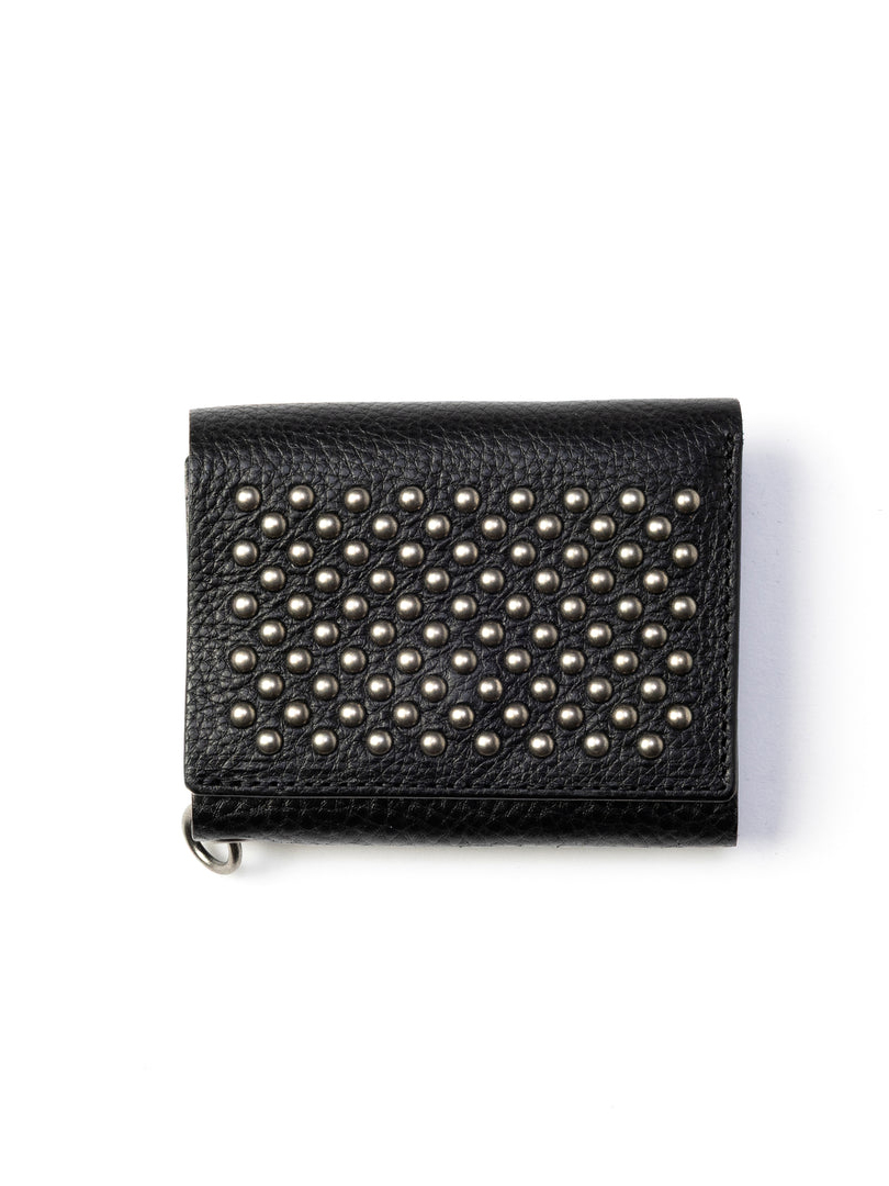 CALEE  　「ROUND STUDS LEATHER MULTI WALLET」　　スタッズレザー マルチウォレット