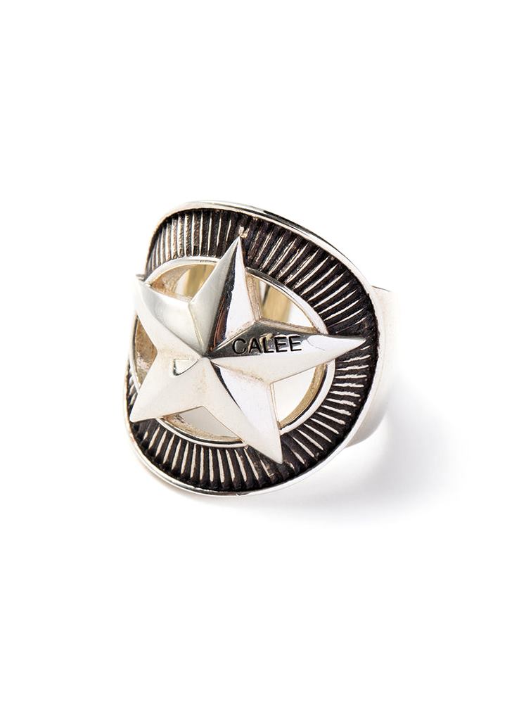 CALEE  「SILVER STAR CONCHO RING」　SILVER 925製 リング