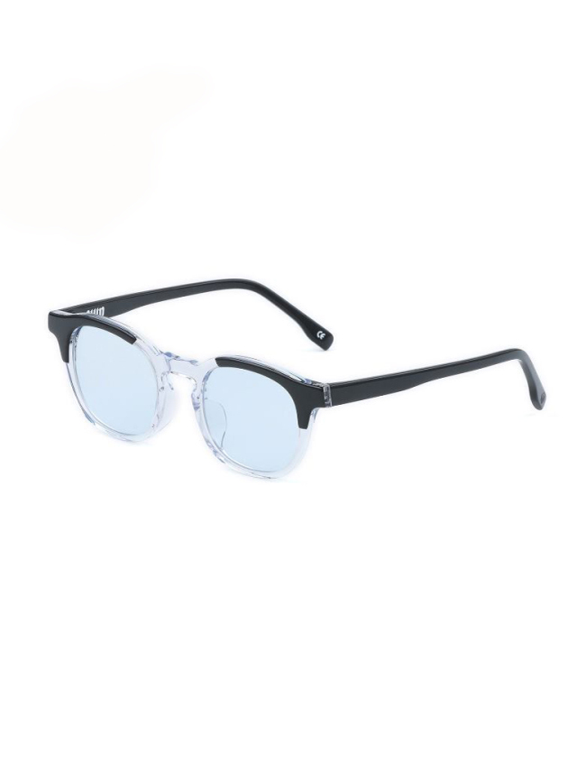 OWN　　「#06　BLACK×CLEAR/SMOKEY BLUE」　　ヴィンテージボストンタイプグラッシーズ