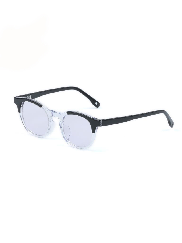 OWN　　「#06　BLACK×CLEAR/SMOKEY PURPLE」　　ヴィンテージボストンタイプグラッシーズ
